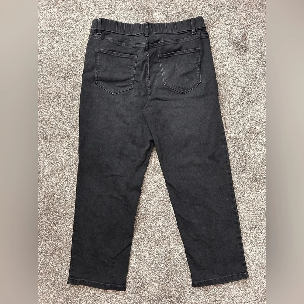 J.Jill High Rise Cropped Jeans – Size 10 black cotton pants - Picture 5 of 14